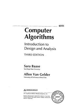 baase computer algorithms pdf files